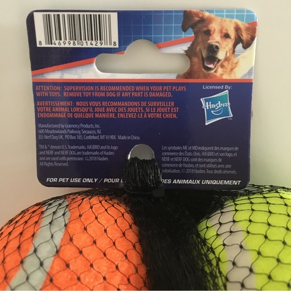 NEW NERF Dog Tennis Ball Interactive Dog Fetch Toys 4 pack Multicolor - Picture 2 of 5